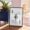 Vintage Poker Ace of Spades Wall Art Canvas Print
