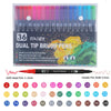 A set of 36 dual tip brush pens in various colors and sizes for art and design