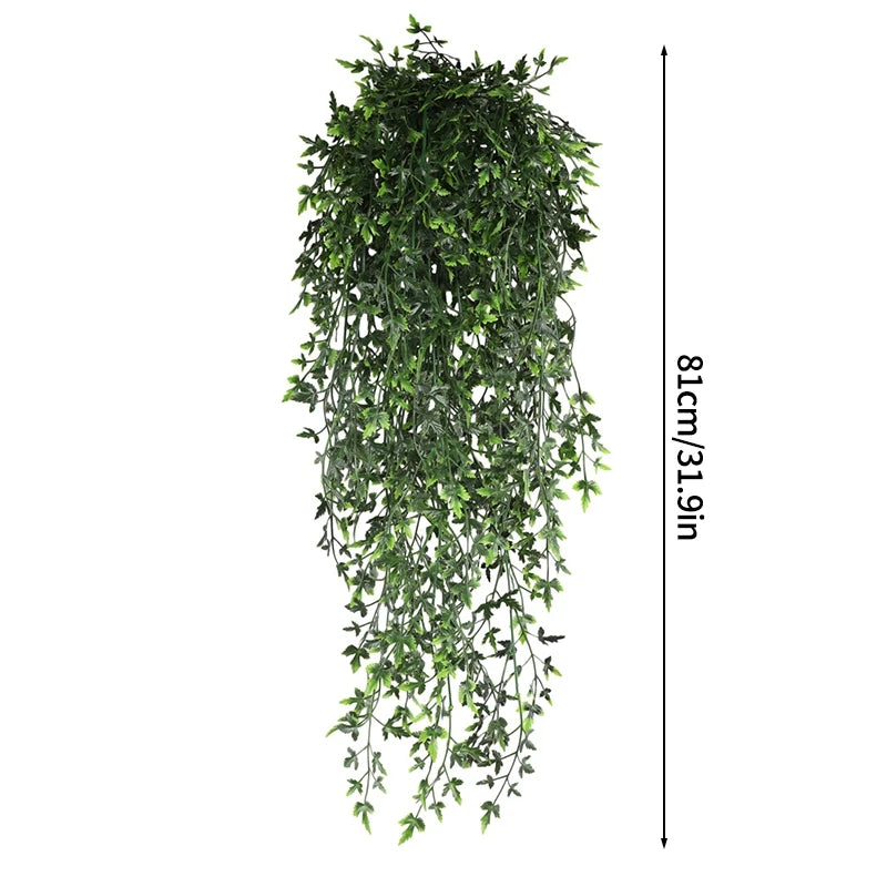Artificial hanging morning glory silk vines used for indoor and outdoor decor