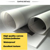 Roll of white canvas material showing texture and details for printing