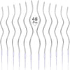 48 pieces of spiral birthday cake candles with star toppers