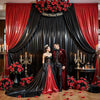 Elegant Satin Backdrop Curtain for Weddings and Events