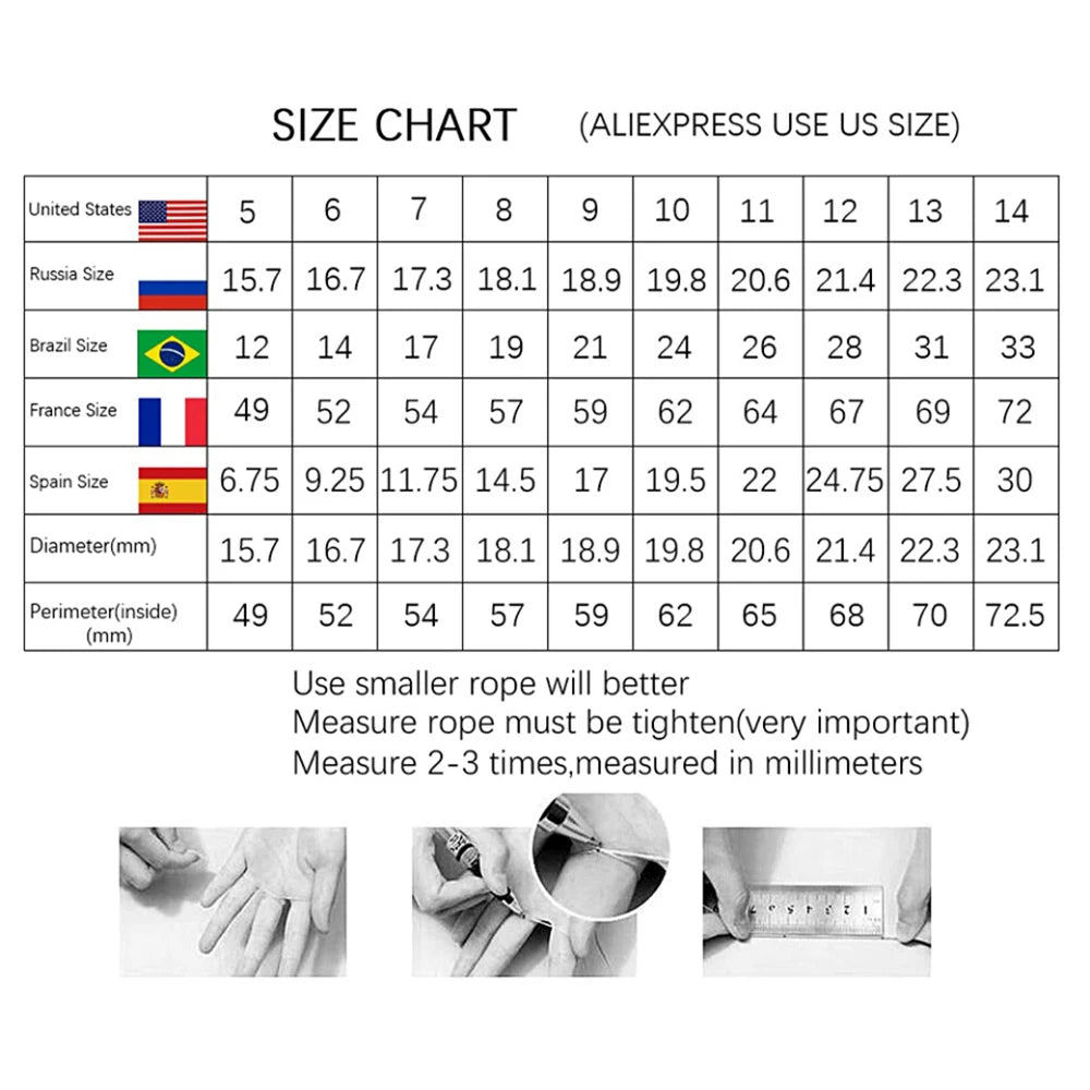 Size chart for a Vintage MF Doom Mask Ring in stainless steel statement jewelry, showing measurements in millimeters.