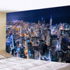 New York City Night View Tapestry Wall Hanging