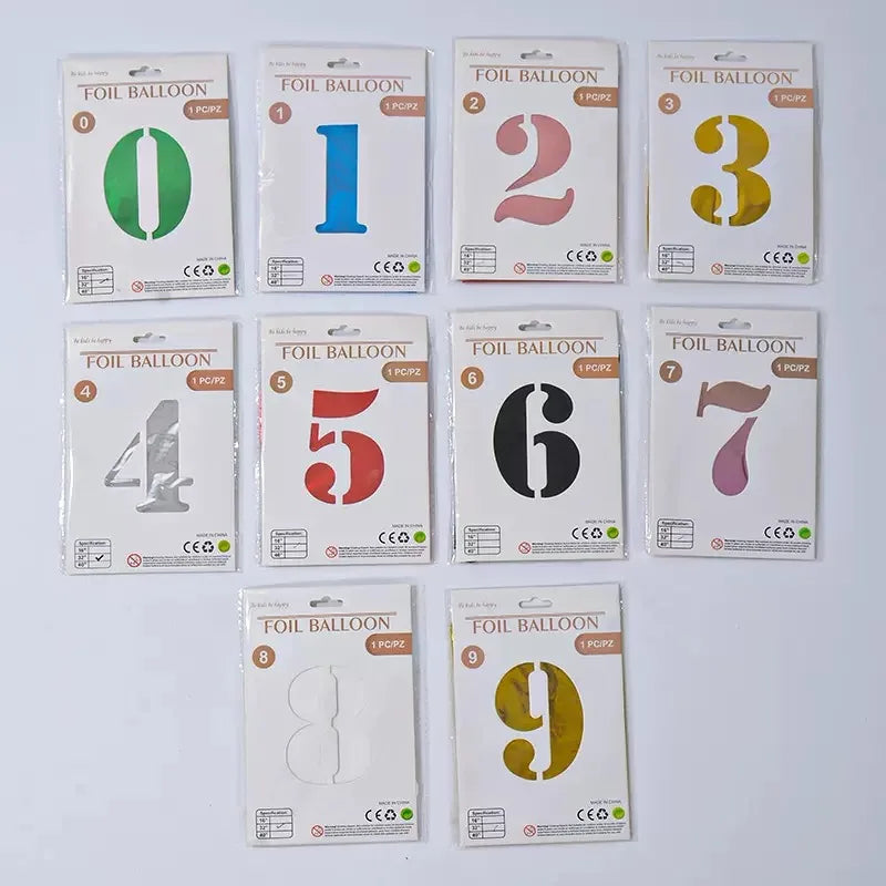Rose Gold Foil Number Balloons (32" or 40") for Birthday & Wedding Decor