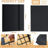 Black trading card storage binder with 360 degree protection and 9 slots per side