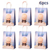 Six packs of Baby Boss themed party decorations and disposable tableware set bags