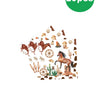 A set of 20 disposable tableware items featuring western and cowboy designs.