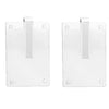 Clear acrylic car sun visor photo clip with a vertical holder and mounting holes