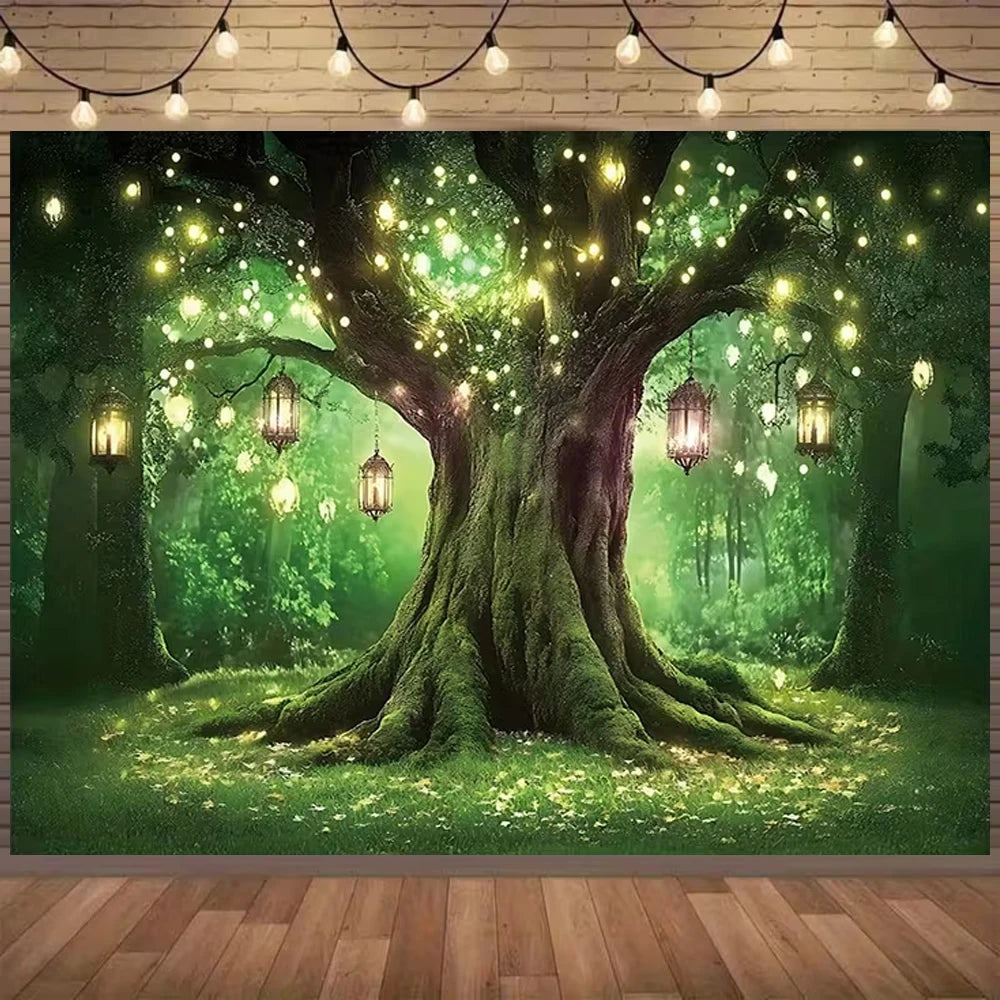 Enchanted Forest Birthday Party Photography Backdrop