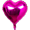 A glossy magenta heart-shaped foil balloon with a star design.