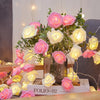 LED Rose Flower String Lights - 3M, 20 Lights, Multi-Color