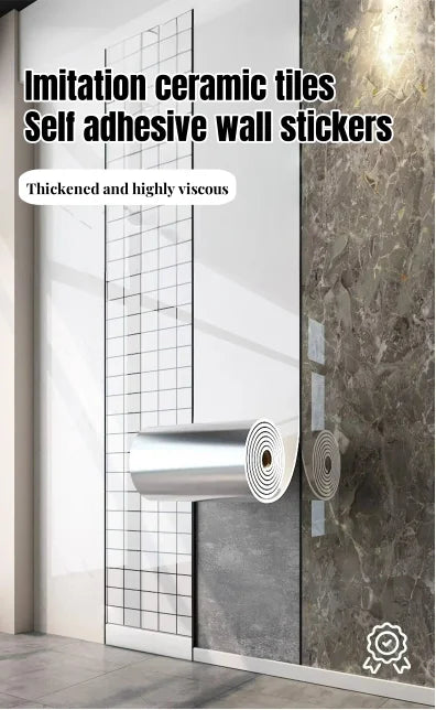 Marble-Pattern Self-Adhesive Peel and Stick Wallpaper