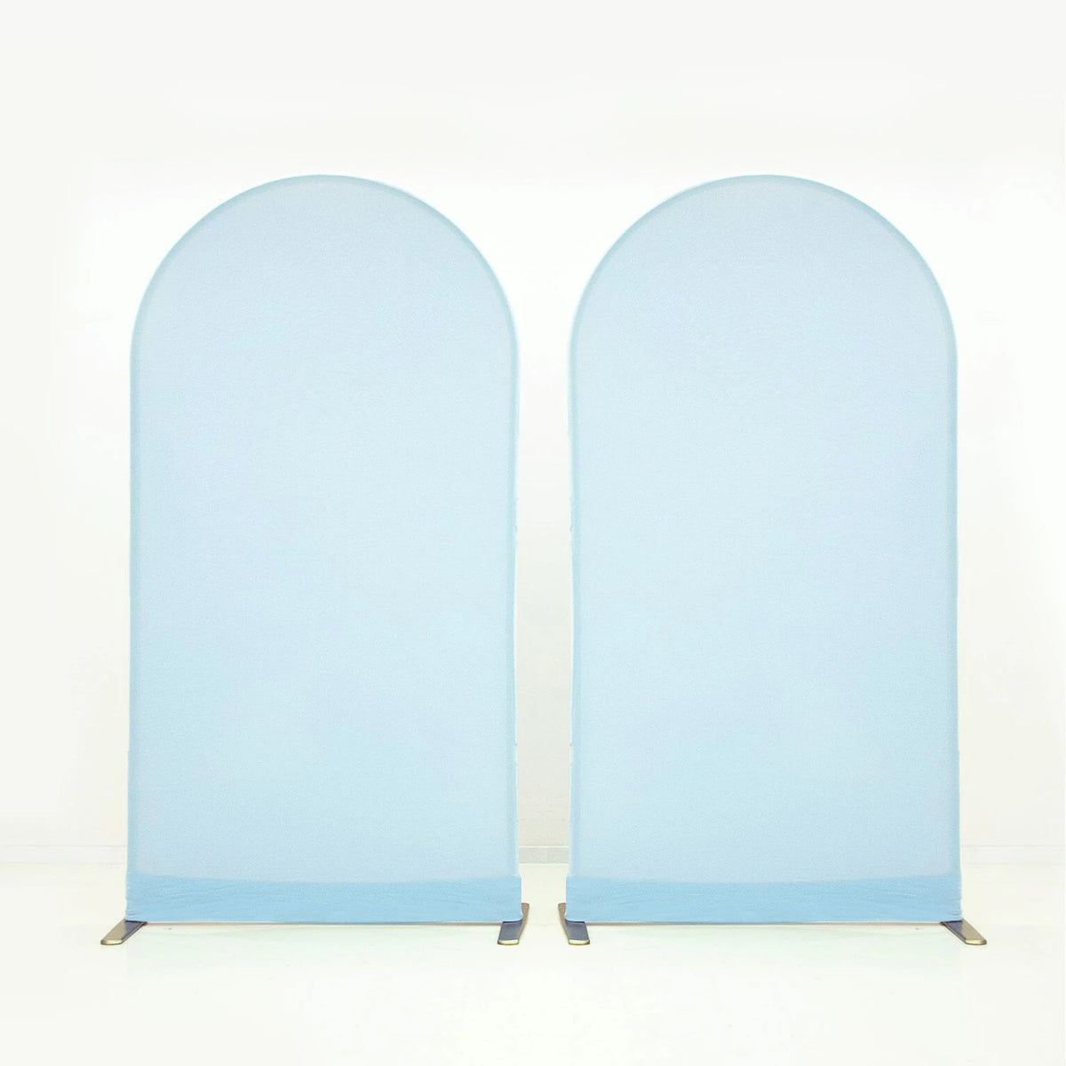 Light blue stretchable arch backdrop cover for party and event decor