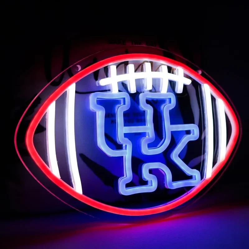 Football Neon Sign LED Wall Light for Fan Rooms and Bars