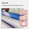 Nahaufnahme eines gerollten, dekorativen Bannermaterials, das Softness, Haltbarkeit und einfache Handhabung zeigt.