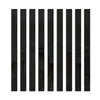 A set of black acrylic mirror strips used as wall stickers for modern home decor.