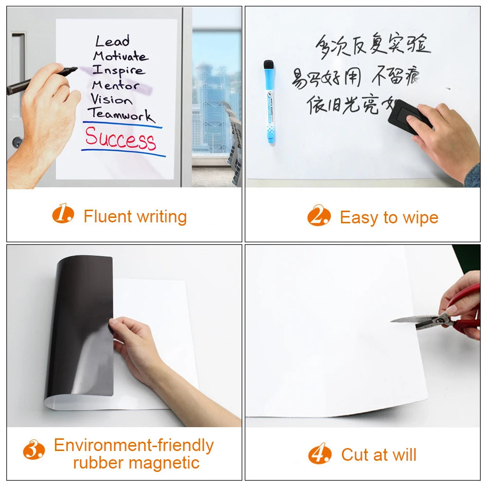 Set magnetischer Whiteboard-Werkzeuge mit fließender Schrift, einfache Abwischung und umweltfreundlichem Gummi-Magnetfunktion