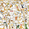 A dense collage of various cute cat stickers featuring different poses and expressions.