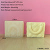 A rectangular silicone mold shaped like a handbag is shown against a pink background.