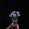 Hand-Blown Glass Flower Bouquet with Vase