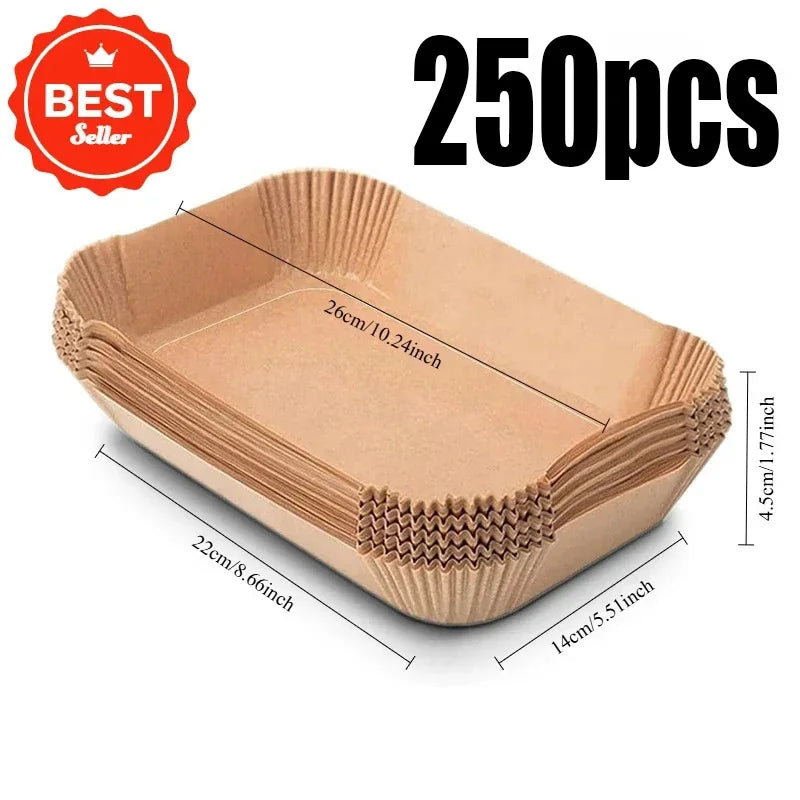 250 emporte-pièces rectangulaires extra-larges pour sacs de cuisson à air fryer
