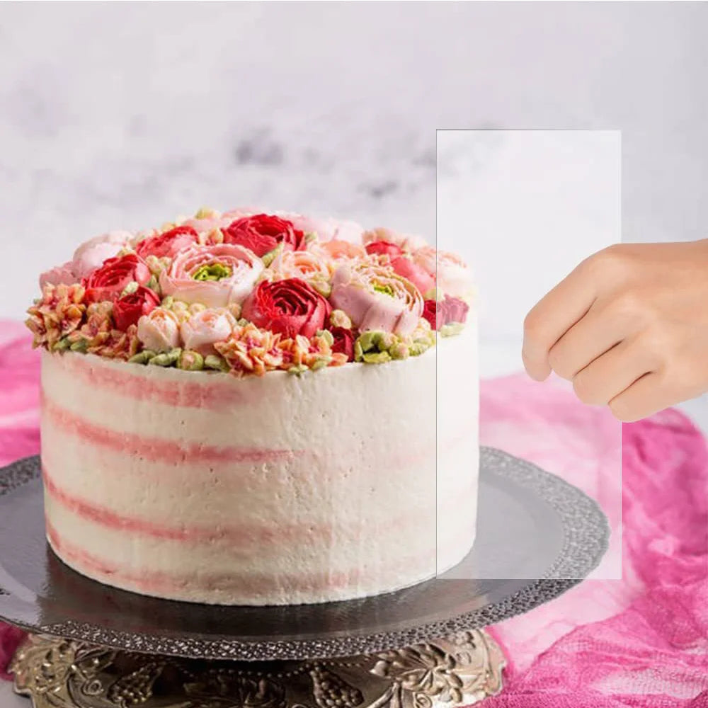 Acrylic Cake Scraper Set for Smoothing and Decorating