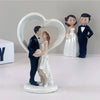 Resin Bride and Groom Cake Topper Figurine Set
