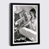 Elegant Wooden Picture Frame with Artistic Canvas Print