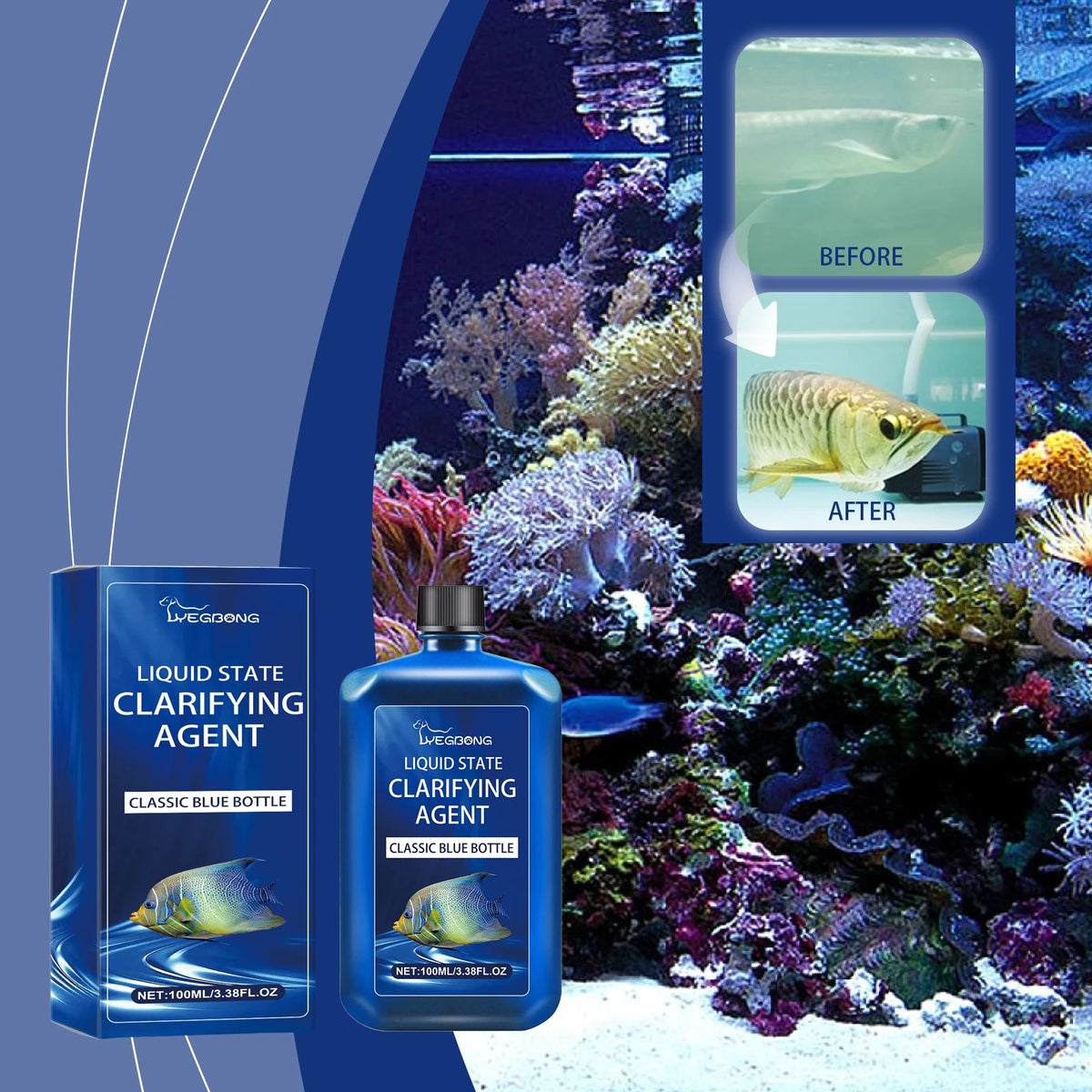 Multi-Enzyme Aquarium Water Clarifier – 100ml