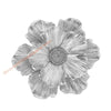 Silver layered resin floral wall decor with textured petals