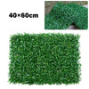 Green artificial grass hedge panels measuring 40x60cm for privacy and decoration