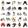 A collection of various cute penguin stickers and decals for crafting
