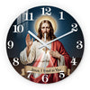 Sacred Heart Wooden Wall Clock with Silent Quartz Movement