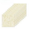 A set of rectangular 3D marble effect self-adhesive wall stickers in pale yellow and cream tones arranged in a diagonal row.