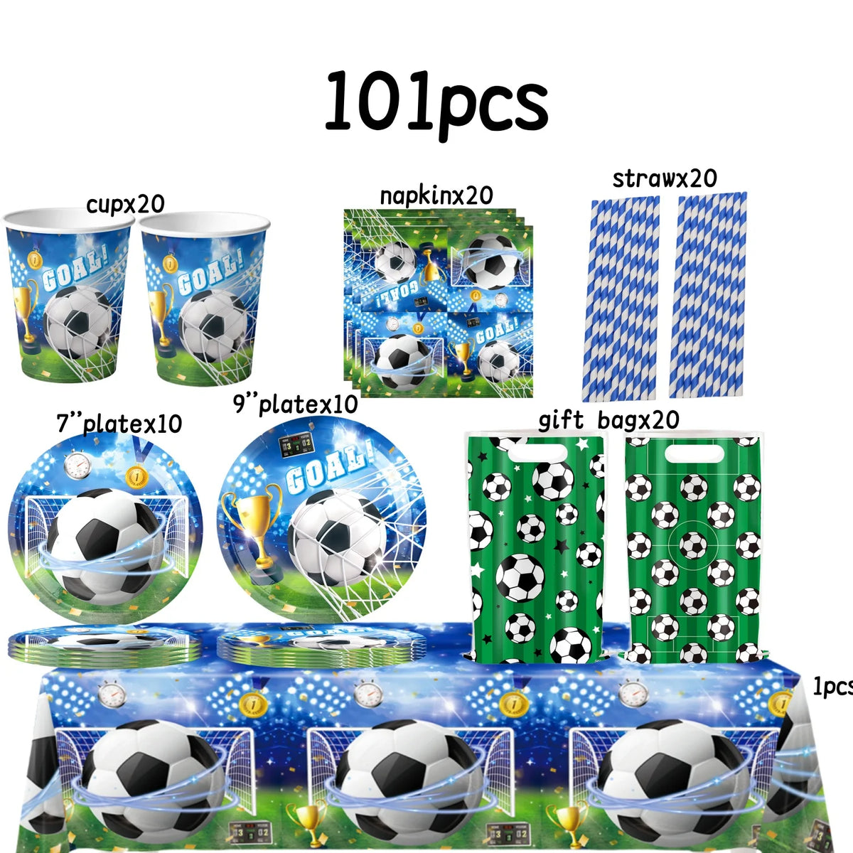 Soccer Birthday Party Decoration Kit