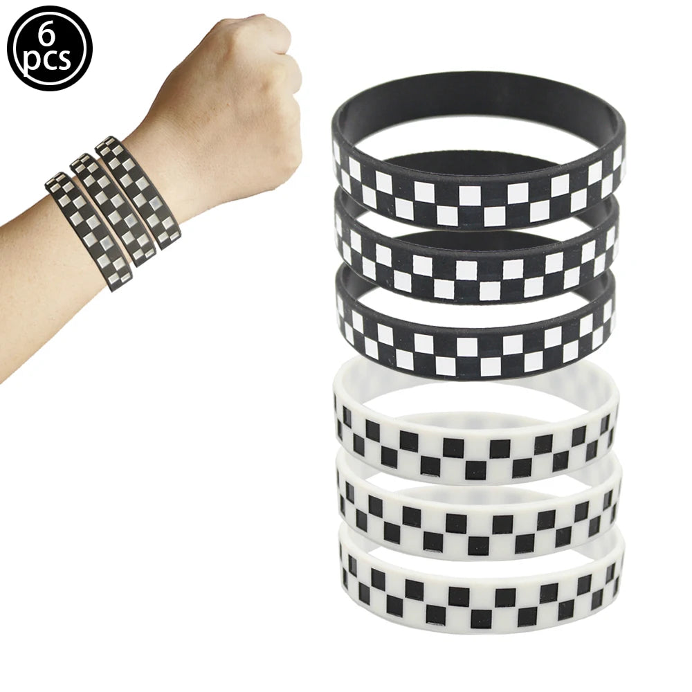 Checkered Racing Flag Toothpicks for Cupcakes & Party Decor