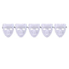 A set of five white performance masks for dance, cosplay, and Halloween