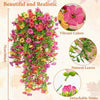 A vibrant artificial flower vine featuring natural leaves and detachable stems, suitable for home and event décor.
