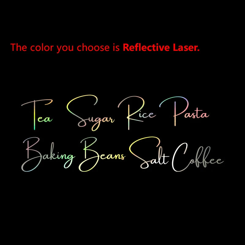 Neon script text listing various food items like Tea, Sugar, Rice, Pasta, Baking Beans, Salt, and Coffee.