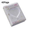 A white box containing a 40Page photo album for instant cameras with decorative elements.