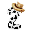 40-Inch Cowboy Cow Number Foil Balloon Set