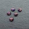 Round Resin Cabochons with Gold Foil for Jewelry Making