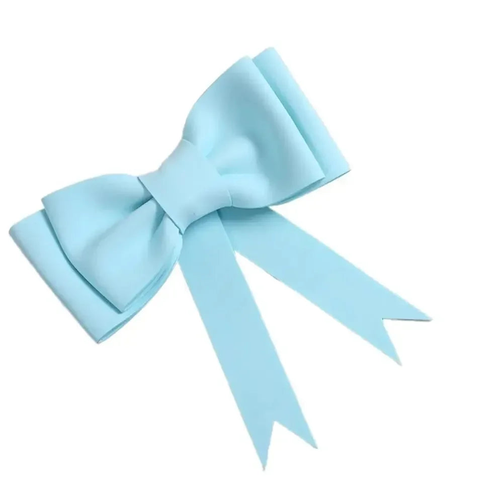 Topper de gâteau en nœud décoratif en mousse bleu clair