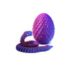 A purple 3D movable rainbow snake fidget toy coiled on a white background.