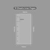 A diagram showing the dimensions of 10 sheets inner pages, with a vertical size of 161mm and a width of 75mm.