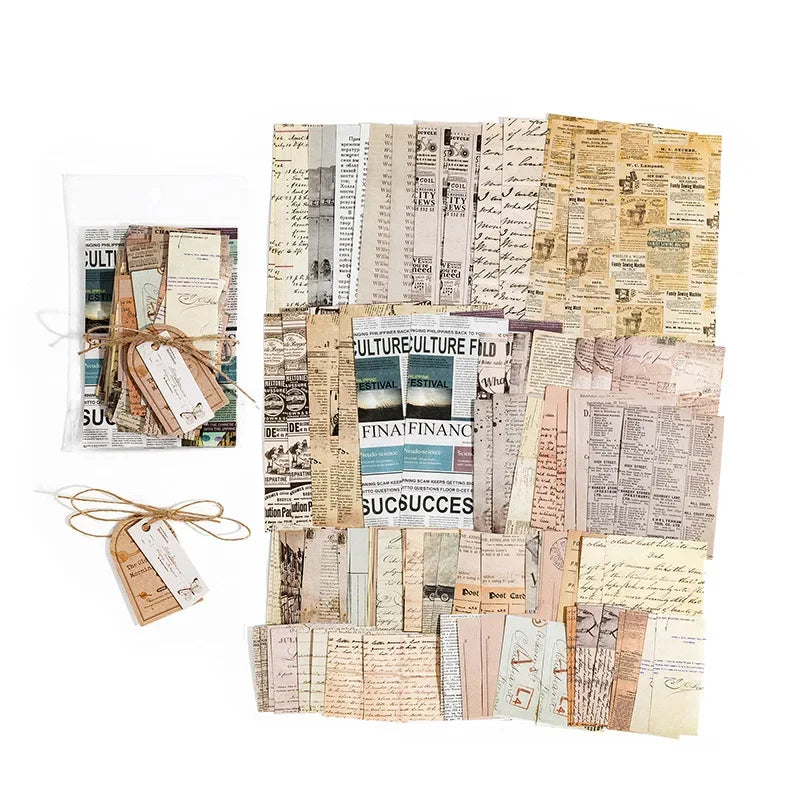 Collection de papier texturé et vieilli, collage de documents historiques et vintage.