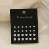 12-Pair Zircon Stud Earring Collection