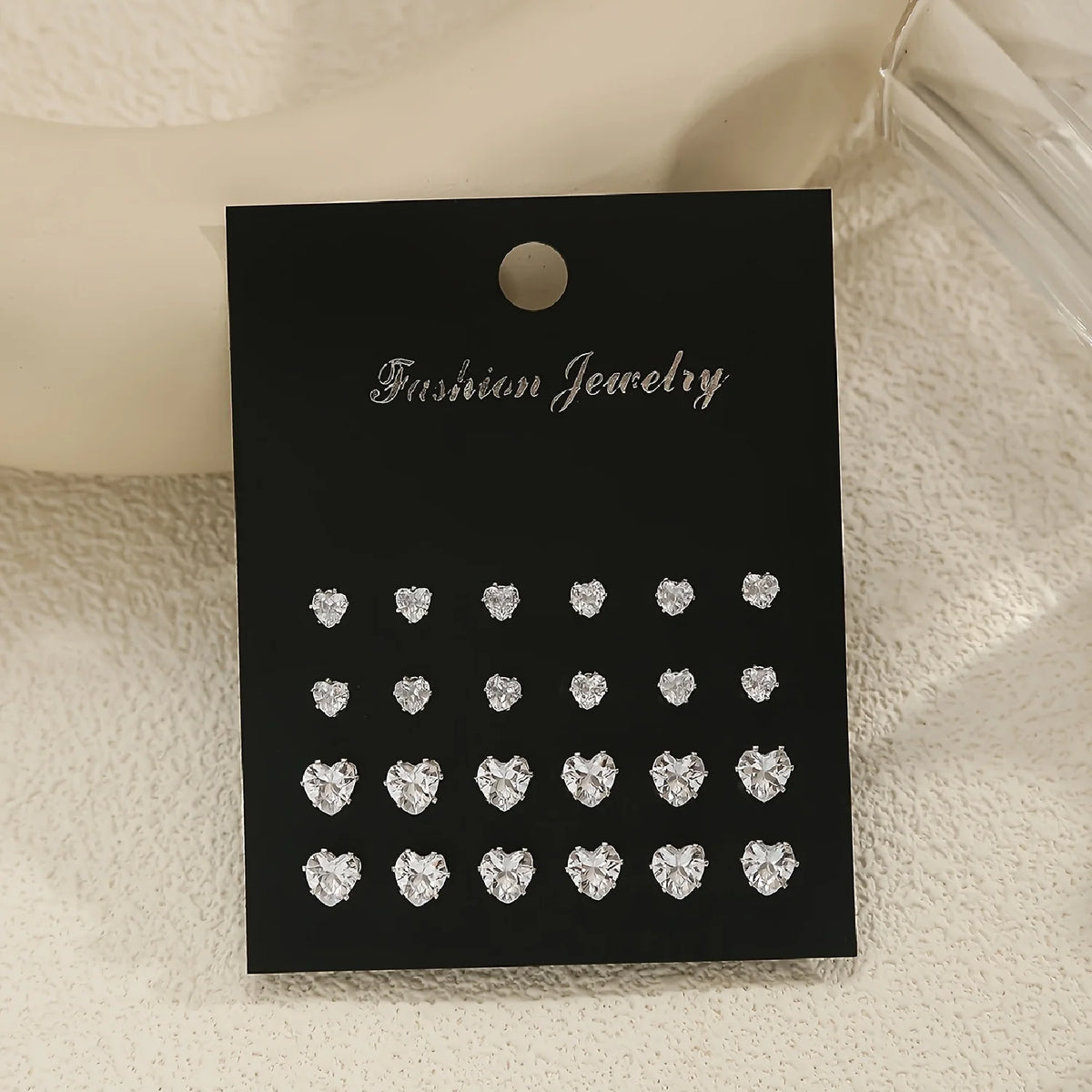 12-Pair Zircon Stud Earring Collection