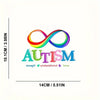 Rainbow infinity symbol design for autism awareness vinyl decal